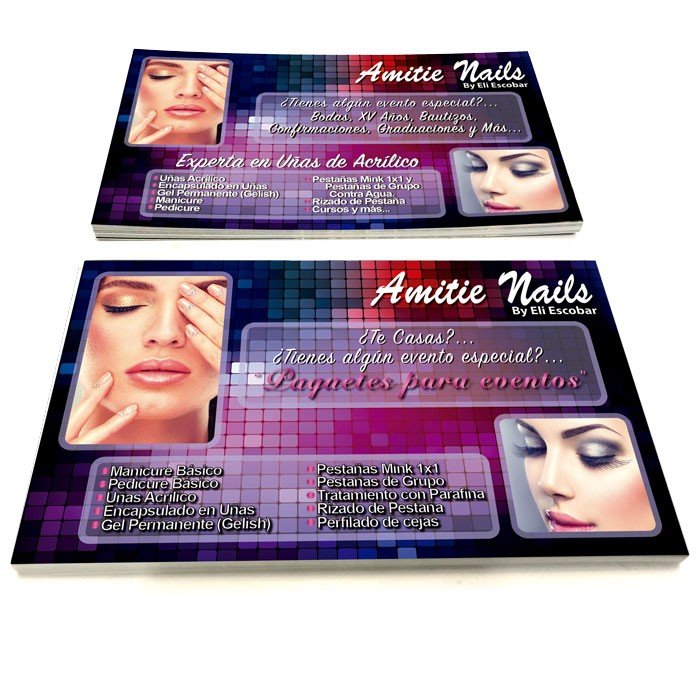 Postal chica PLUS, laminado mate